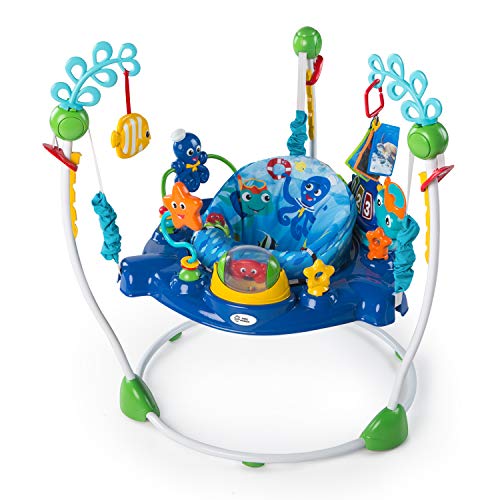 Baby Einstein, Neptune's Ocean Discovery Baby Activity Jumper & Bouncer, Play Centre with Removable Toys, Introduces Numbers and Colours, Languages, 4 Adjustable Heights, 360° Rotation, Ages 6 Months+