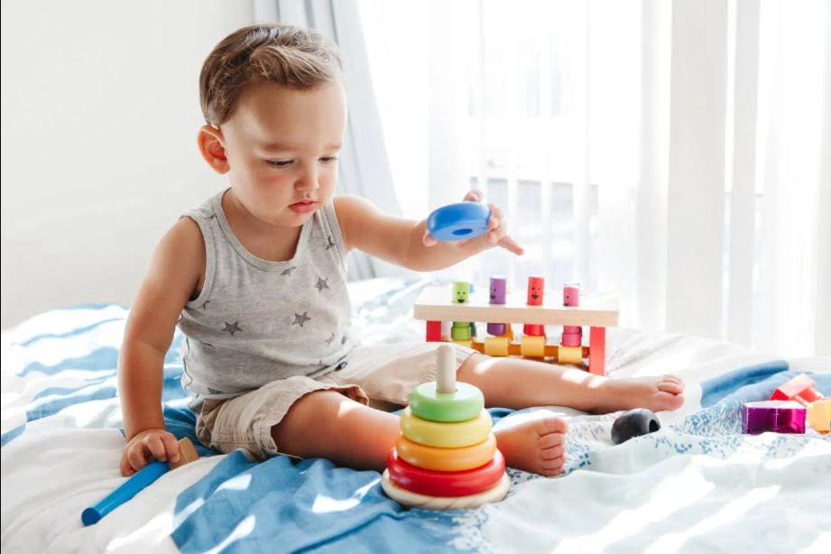 photo showing who can use a baby activity jumper