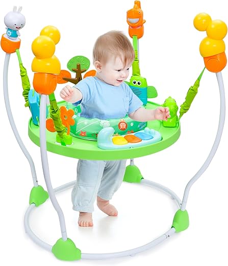 Bellababy Baby Activity Jumperoo,Multi-Functional Baby Jumping Activity Center, Baby Discovery Activities Bounces with Lights, Melodies and Colorful Enlightenment Toys, Ages 6 Months+