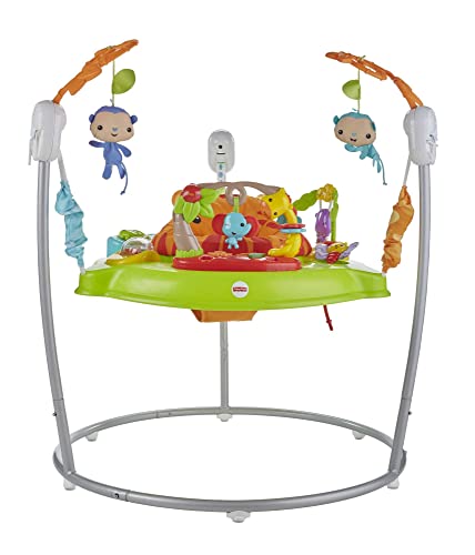 Fisher-Price Roarin' Rainforest Jumperoo Baby Bouncer Girls And Boys Baby Jumper Bounce Chair With Lights, Music And Baby Toys 360 Baby Jumpers And Bouncers Baby Bouncer Jumper 6 months+, CHM91