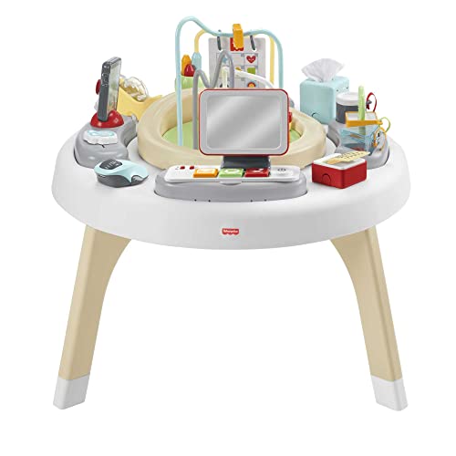 Fisher-Price 2-in-1 Like a Boss Activity Center, baby entertainer and play table with music lights and sounds for infants and toddlers, HBM26