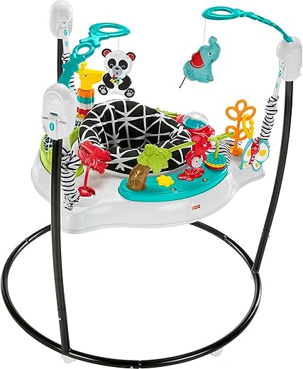 Fisher-Price Baby Bouncer Animal Wonders Jumperoo Activity Center with Music Lights Sounds and Developmental Toys