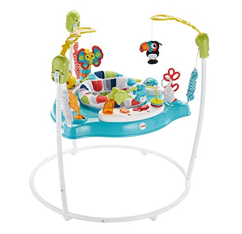 Fisher-Price Color Climbers Jumperoo Baby Bouncer Chair Baby Jumper With Lights, Music And Baby Toys 360 Baby Jumpers And Bouncers With Adjustable Height Baby Activity Centres 9 Months+, GWD42