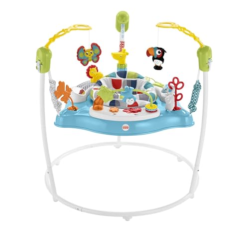 Fisher-Price Color Climbers Jumperoo Baby Bouncer Chair Baby Jumper With Lights, Music And Baby Toys 360 Baby Jumpers And Bouncers With Adjustable Height Baby Activity Centres 9 Months+, GWD42