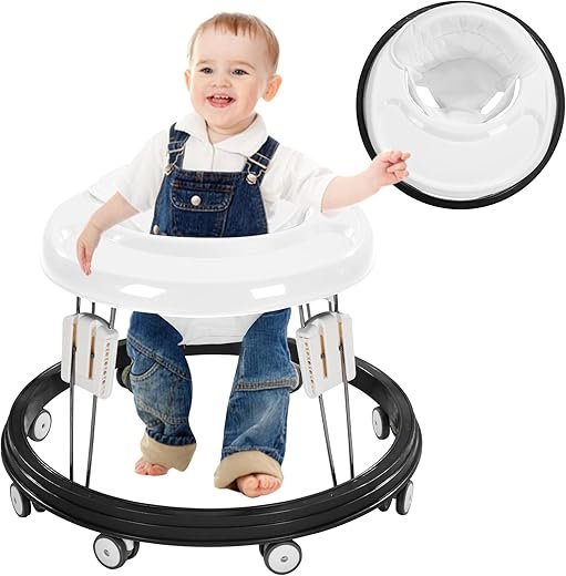Foldable Anti-Rollover 5-Level Adjustable Baby Walker