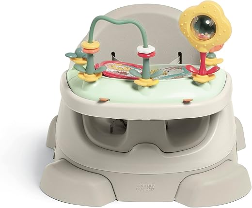 Mamas & Papas Baby Bug Booster Seat for Dining, Detachable Tray, Harness, Adjustable Seat and Non-Slip Feet, Clay