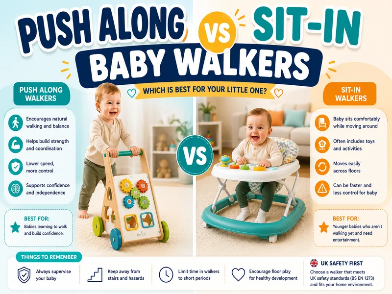 push along vs sit in baby walkers