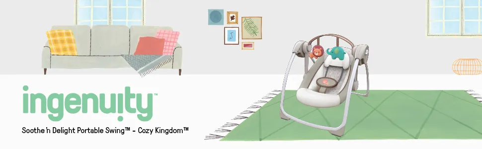 Ingenuity Soothe 'n Delight Portable Baby Swing banner