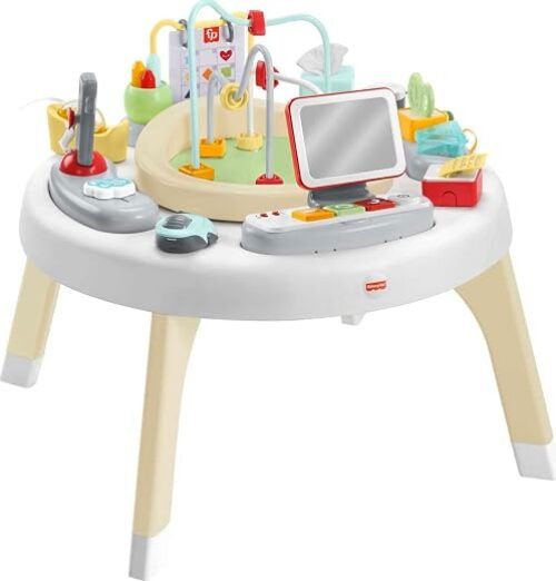 Fisher-Price 2-in-1 Like a Boss Activity Center, baby entertainer and play table with music lights and sounds for infants and...