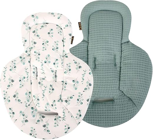 UKJE Baby Swing Insert Compatible with mamaRoo - Infant Insert Liner - Swing Accessories Seat Fabric - Newborn Rocker Cover Liner - Baby Bouncer Cushion - Easy to Install - Jade Eucalyptus