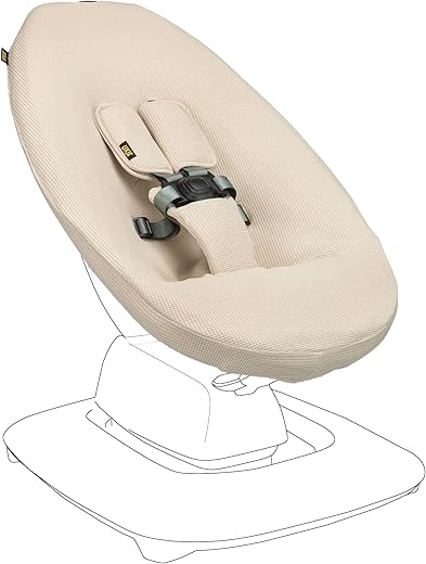 Ukje Protective Swing Cover Compatible with 4moms RockaRoo or MamaRoo 5, Multi-Motion Baby Swing, Baby Swing Liners, Baby Rocker Cover, Easy to Install, Easy to Wash, Handmade in Europe - Beige